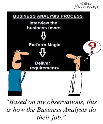 Humor - Cartoon: What the Business Analysis Process Looks Like From the Outside